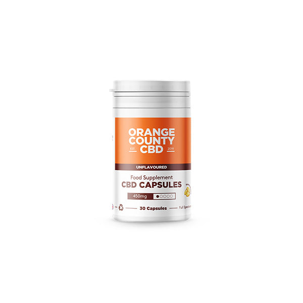 Orange County CBD 450mg Full Spectrum CBD Capsules - 30 Caps | The CBD Hut