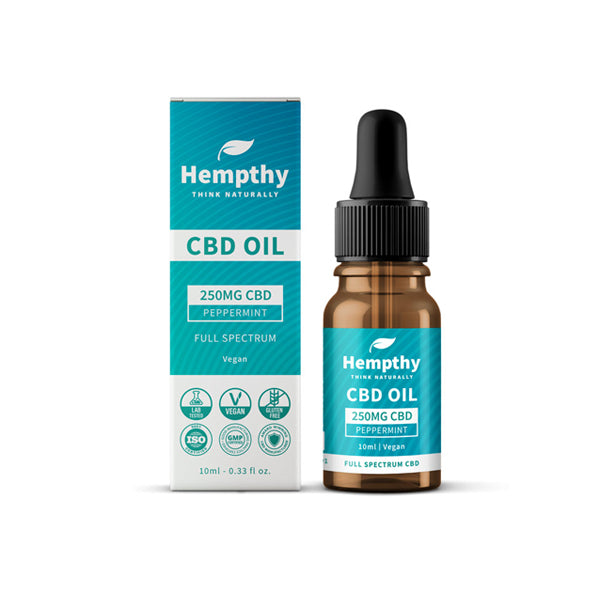 Hempthy 1000mg CBD Oil Full Spectrum Peppermint - 10ml | The CBD Hut