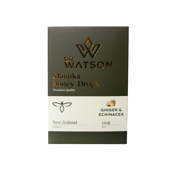 Dr Watson Manuka Honey Drops 120g - Ginger & Echinacea | The CBD Hut