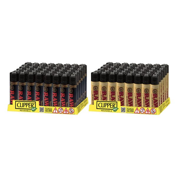 Clipper RAW Printed Refillable Lighters - 48 Packs | The CBD Hut