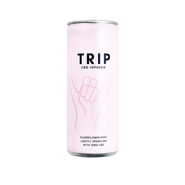 12 x TRIP 15mg CBD Infused Elderflower & Mint Drink 250ml | The CBD Hut