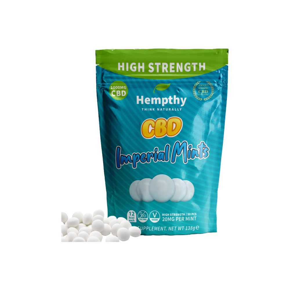 Hempthy 1000mg CBD Imperial Mints - 50 Pieces | The CBD Hut