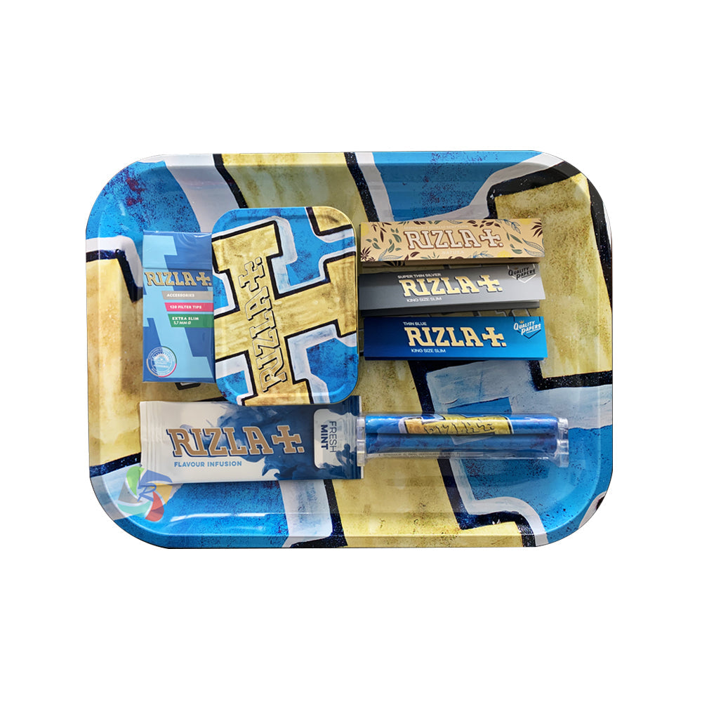 Rizla Medium Metal Rolling Tray Gift Set | The CBD Hut