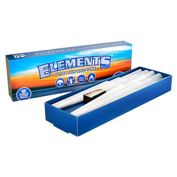 40 Elements Ultra Thin King Size Pre-Rolled Cones | The CBD Hut
