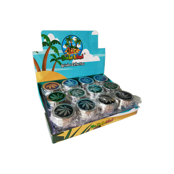 2 Parts Metal Silver Grinder - SMK523DYS | The CBD Hut