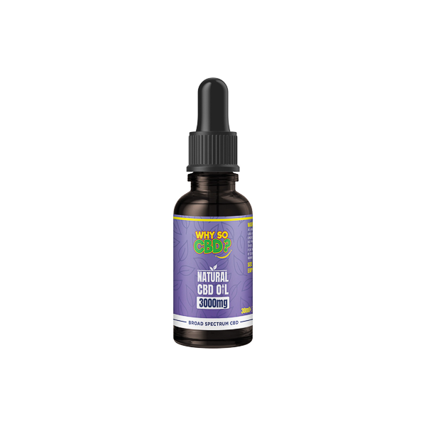 Why So CBD? 3000mg Broad-Spectrum CBD Natural Oil - 30ml | The CBD Hut