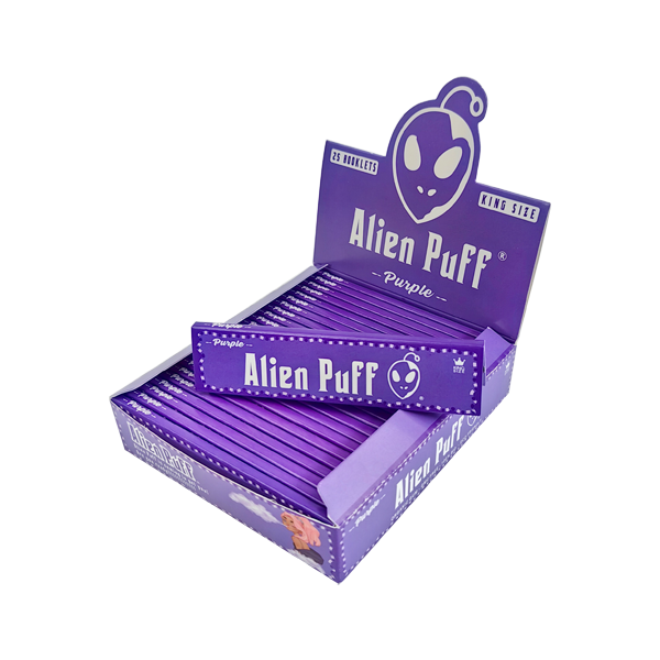 Alien Puff King Size Purple Rolling Papers - 33 Packs | The CBD Hut