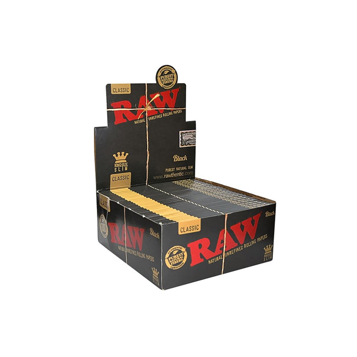 Raw Black Classic King Size Slim Rolling Papers | The CBD Hut