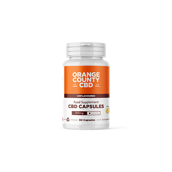 Orange County 900mg Full Spectrum CBD Capsules - 60 Caps | The CBD Hut