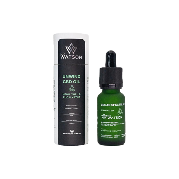 Dr Watson 1500mg Broad-Spectrum Unwind CBD Oil - 20ml | The CBD Hut