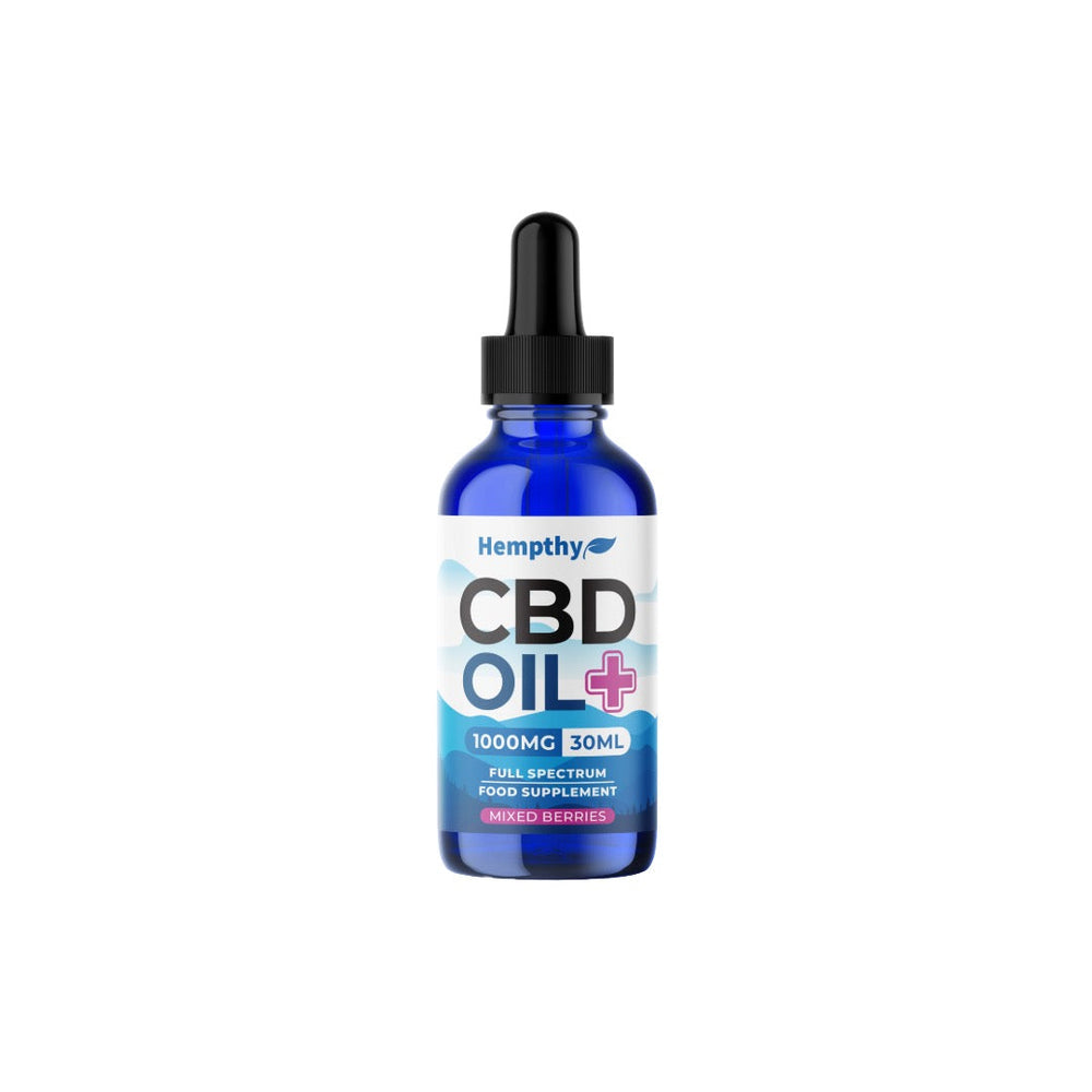 Hempthy 1000mg CBD Oil Full Spectrum Food Supplement Mixed Berries - 30ml | The CBD Hut