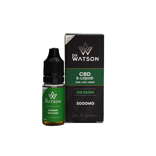 Dr Watson 5000mg CBD E-Liquid OG KUSH - 10ml | The CBD Hut