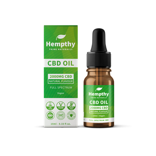 Hempthy 2000mg CBD Oil Full Spectrum Natural - 10ml | The CBD Hut