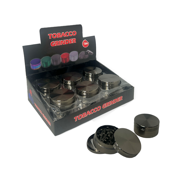3 Parts Black Tobacco/Herb Metal Grinder | The CBD Hut