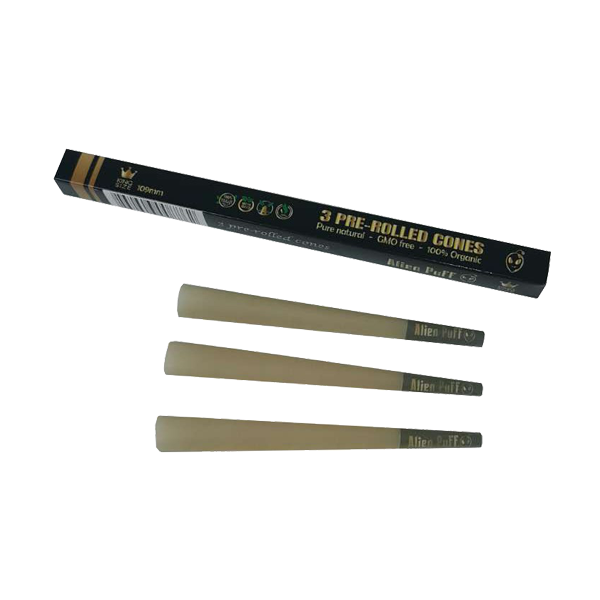 Alien Puff Black & Gold King Size Pre-Rolled Cones | The CBD Hut