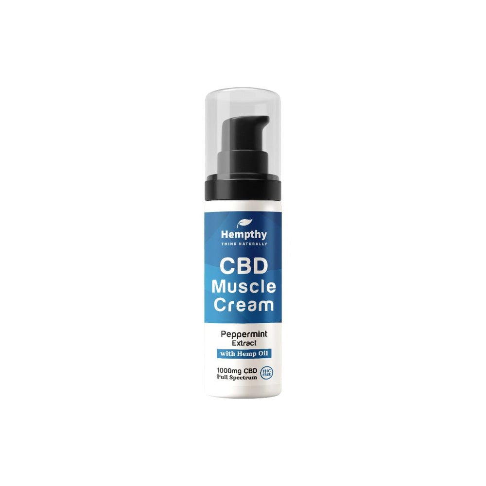 Hempthy 1000mg Broad Spectrum CBD Muscle Cream - 50g | The CBD Hut