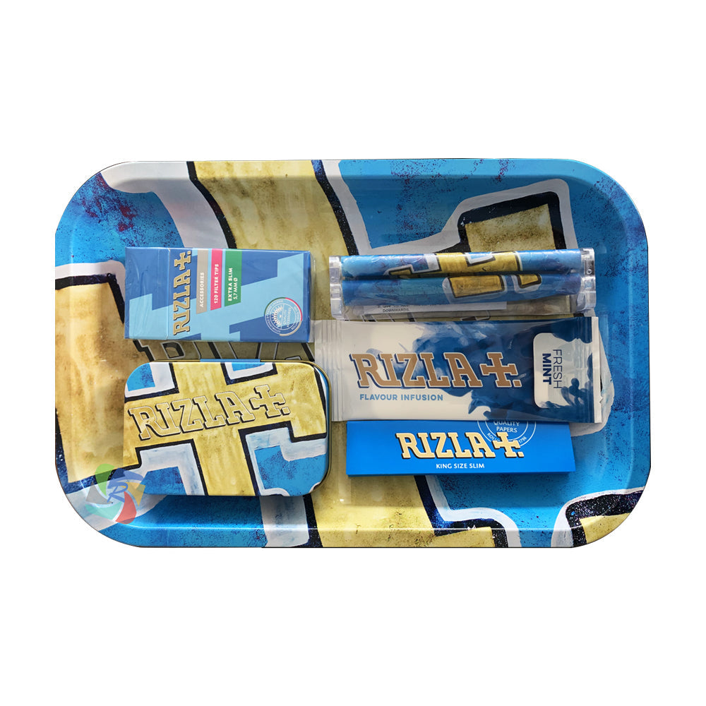 Rizla Small Metal Rolling Tray Gift Set | The CBD Hut