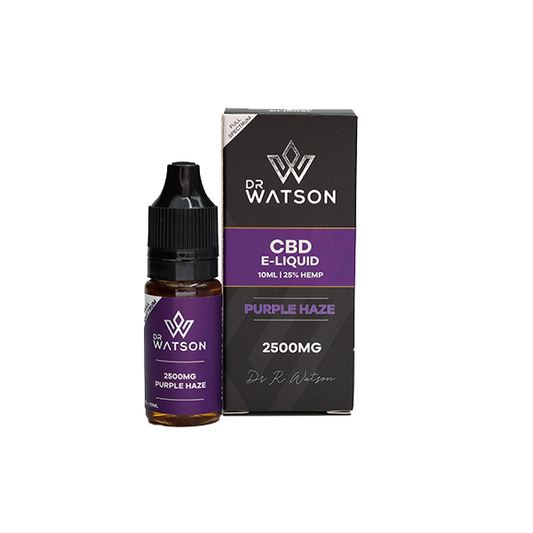Dr Watson 2500mg CBD Purple Haze E-Liquid - 10ml | The CBD Hut