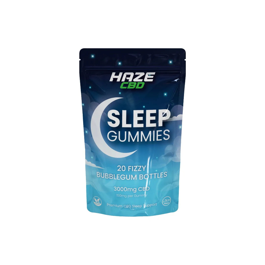 Haze CBD 3000mg Sleep Night Gummies - Fizzy Bubblegum Bottles | The CBD Hut