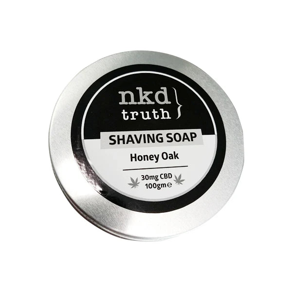 NKD 30mg CBD Speciality Honey Oak Shaving Soap - 100g (BUY 1 GET 1 FREE) | The CBD Hut