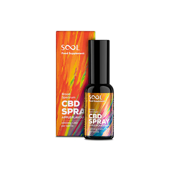 SOOL 1000mg CBD Blood Apple Flavour Spray - 30ml (BUY 1 GET 1 FREE) | The CBD Hut