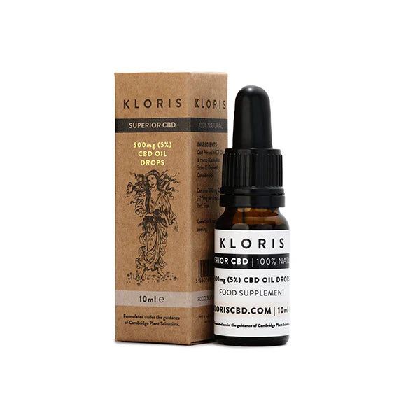 Kloris 500mg (5%) CBD Oil Drops - 10ml | The CBD Hut