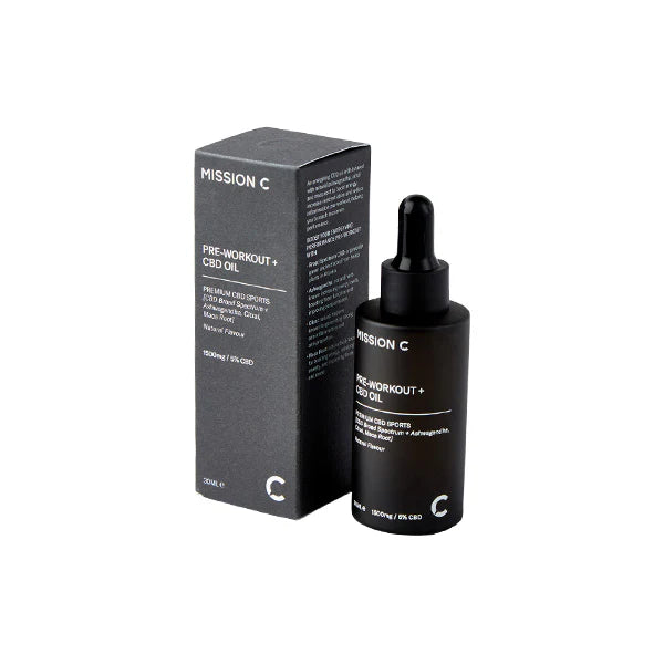 Mission C Pre-Workout + 1500mg CBD Oil - 30ml | The CBD Hut