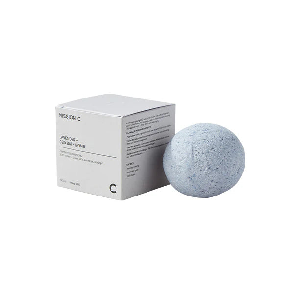 Mission C Lavender + 100mg CBD Bath Bomb - 140g | The CBD Hut