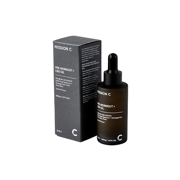 Mission C Pre-Workout + 500mg CBD Oil - 30ml | The CBD Hut