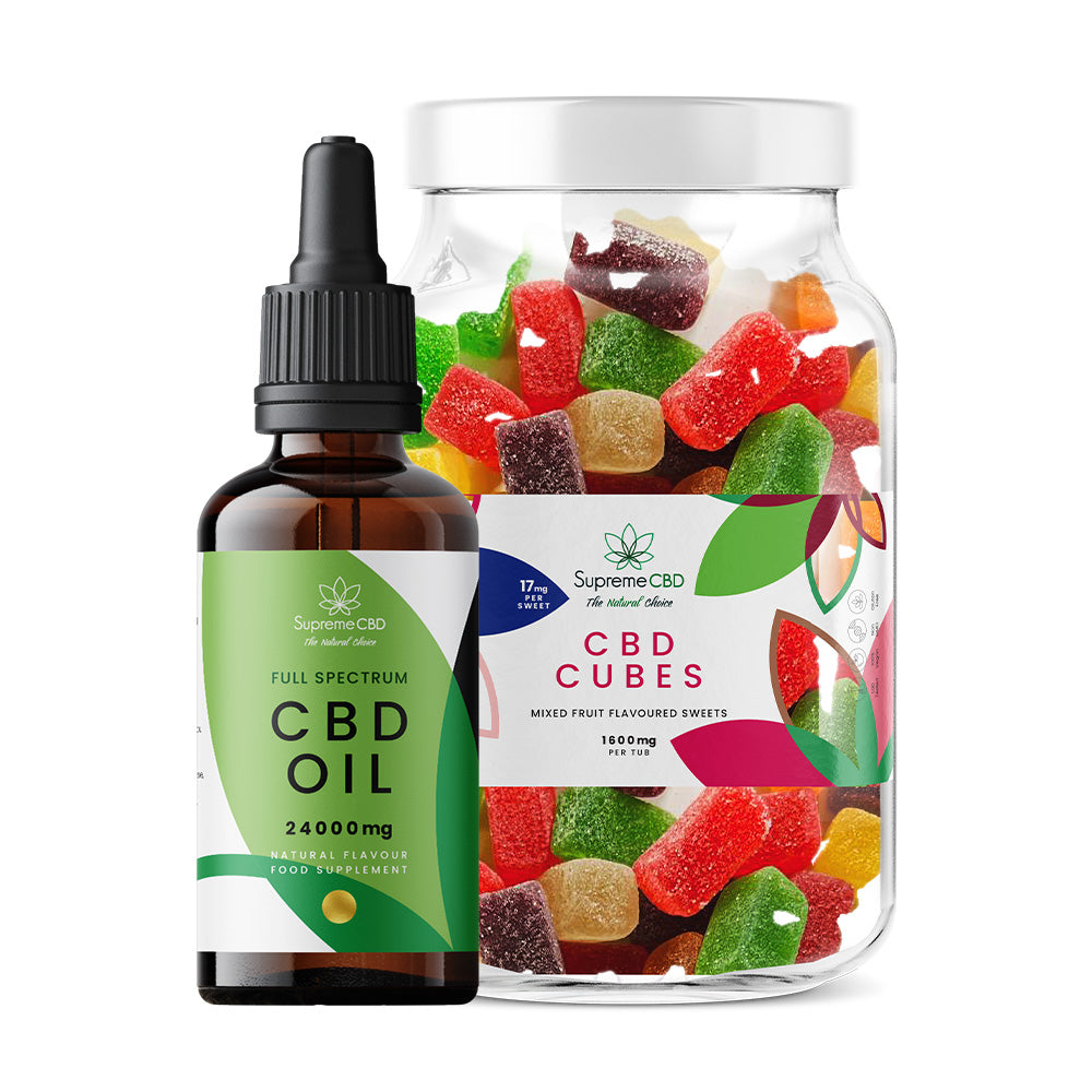 Supreme CBD 100ml 24000mg Oil & Large Gummies Bundle