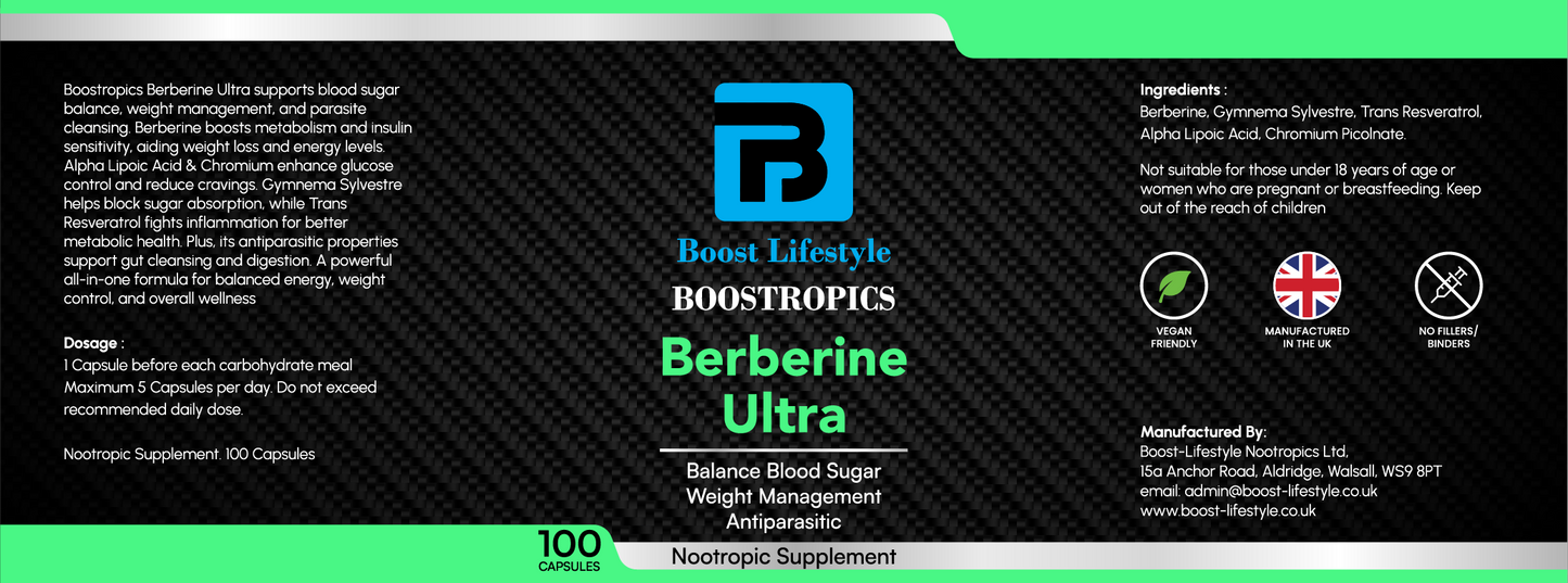Boostropics Berberine Ultra Capsules 100 Capsules
