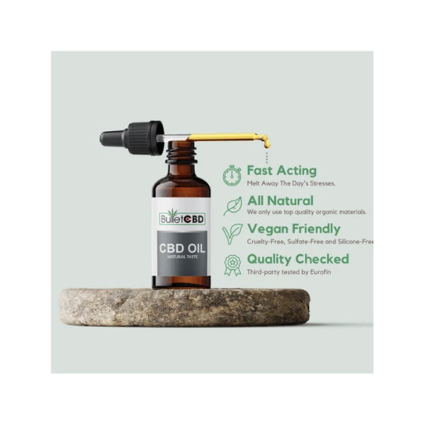 Bullet CBD oil benefits - fast acting, all natural, vegan friendly & quality checked | The CBD Hut