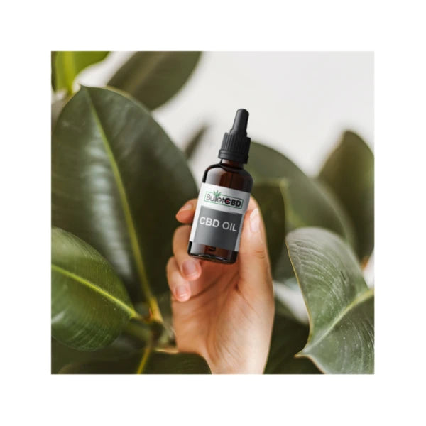 Bullet CBD Oil with green background | The CBD Hut