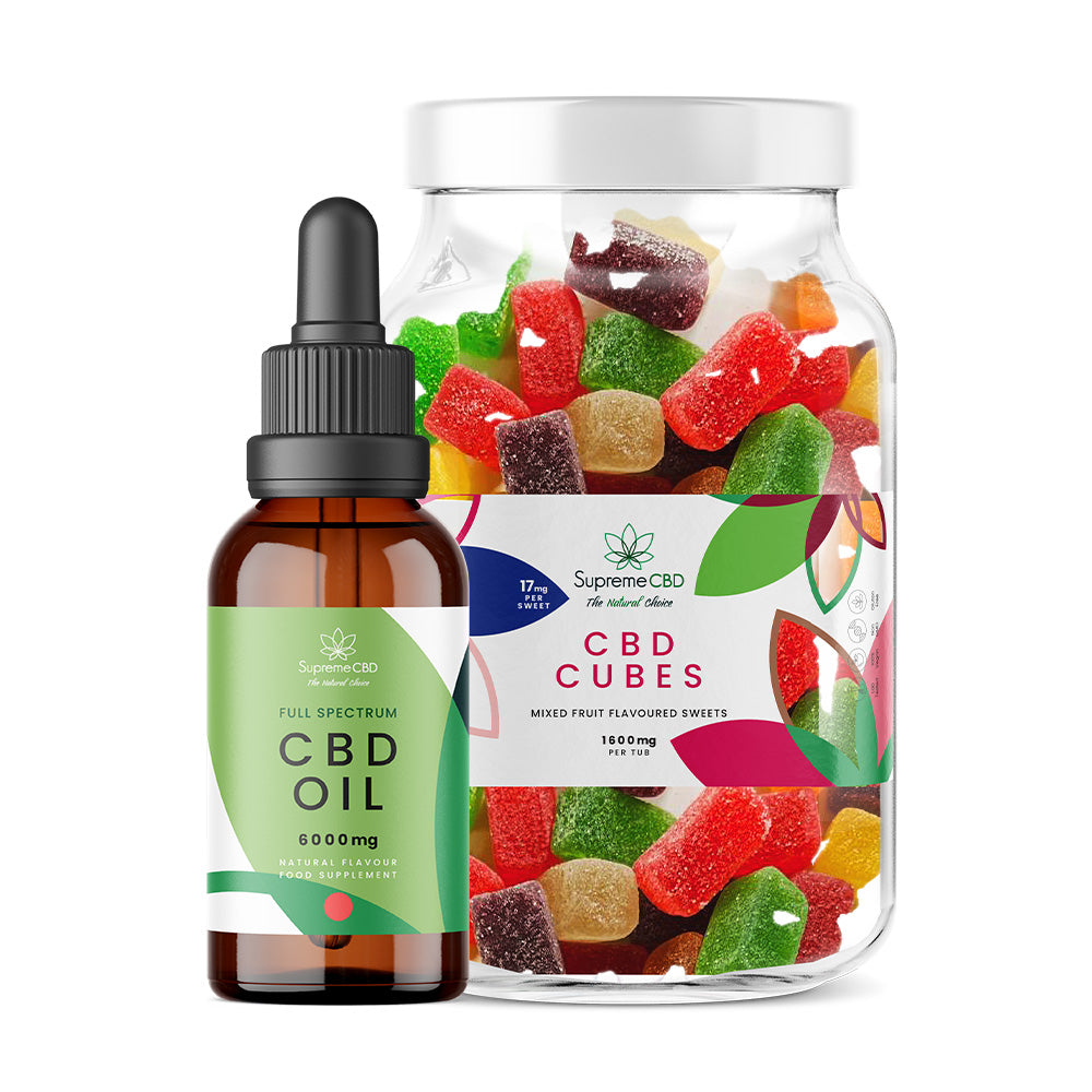 Supreme CBD 30ml 6000mg Oil & Large Gummies Bundle