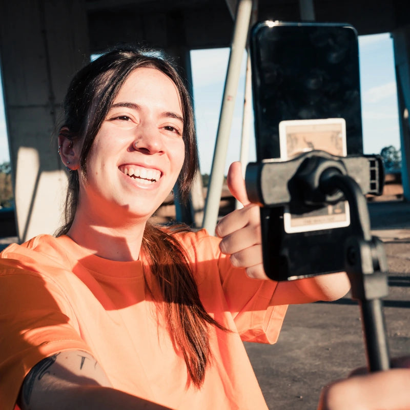 Someone creating video content for The CBD Hut