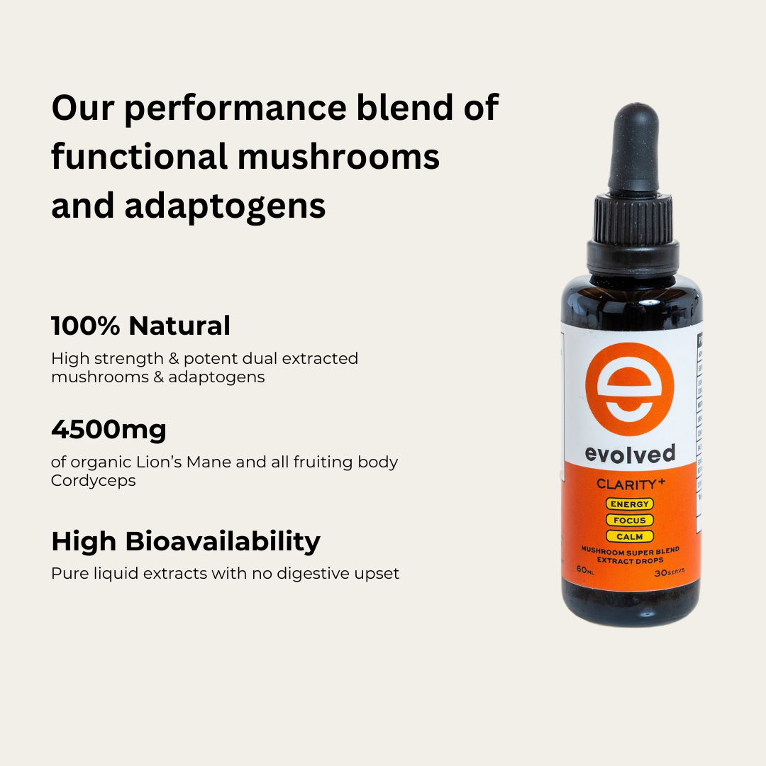 Evolved Clarity+ Mushroom Extract Drops - 60ml