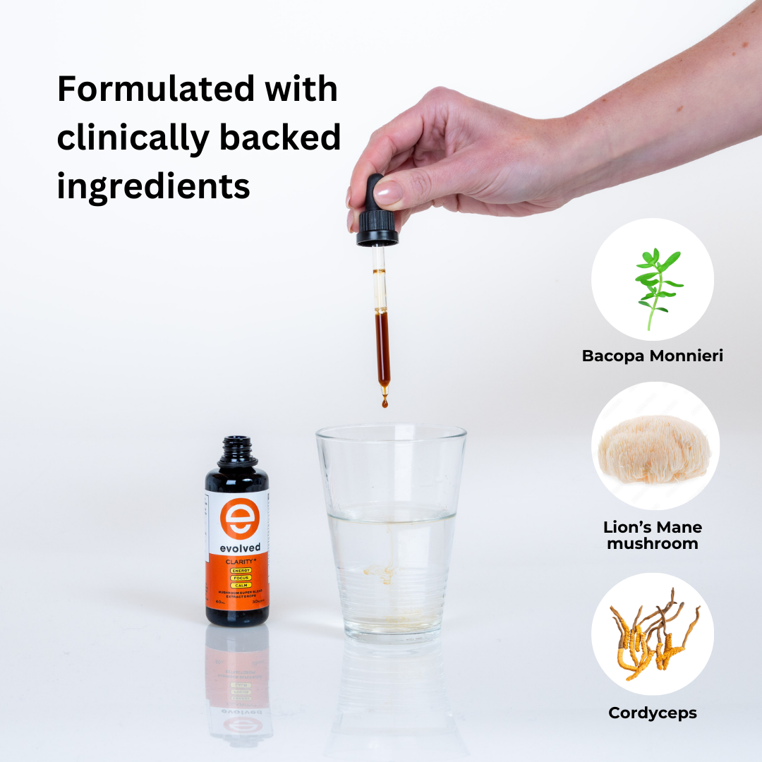 Evolved Clarity+ Mushroom Extract Drops - 60ml