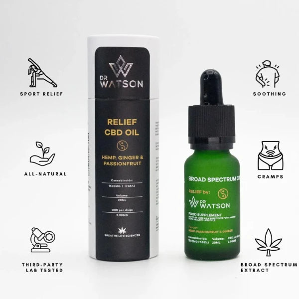 Dr Watson Relief 1500mg CBD Oil | The CBD Hut