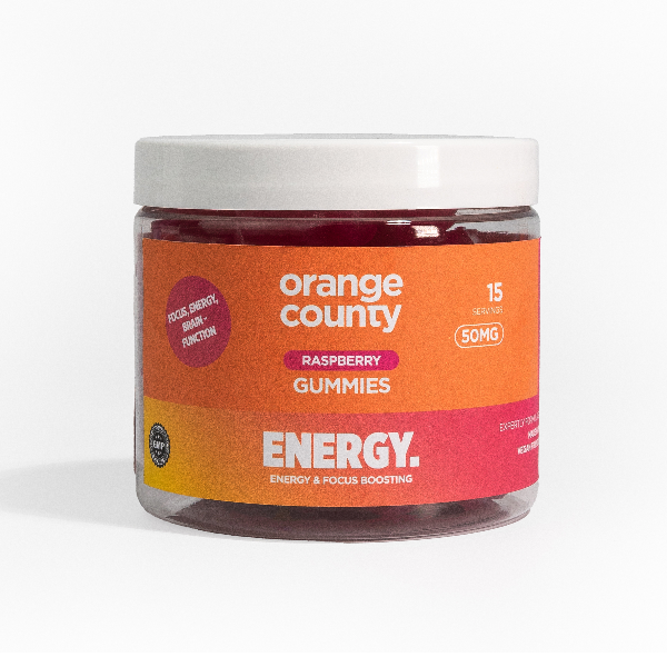 Orange County Energy | Caffeine Raspberry Gummies | The CBD Hut