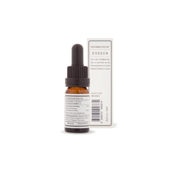 Endoca 300mg CBD Hemp Oil Drops Mint & Chocolate - 10ml - ingredients | The CBD Hut