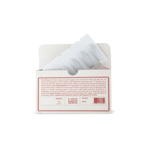 Endoca 500mg CBD Suppositories - 10 Count - ingredients | The CBD Hut