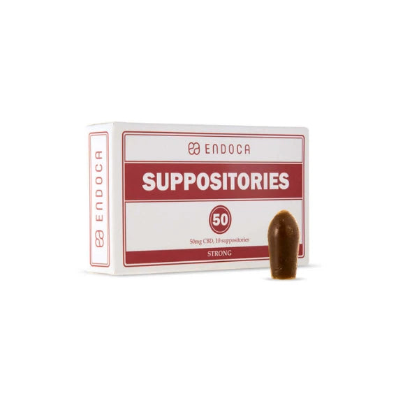 Endoca 500mg CBD Suppositories - 10 Count with product example | The CBD Hut