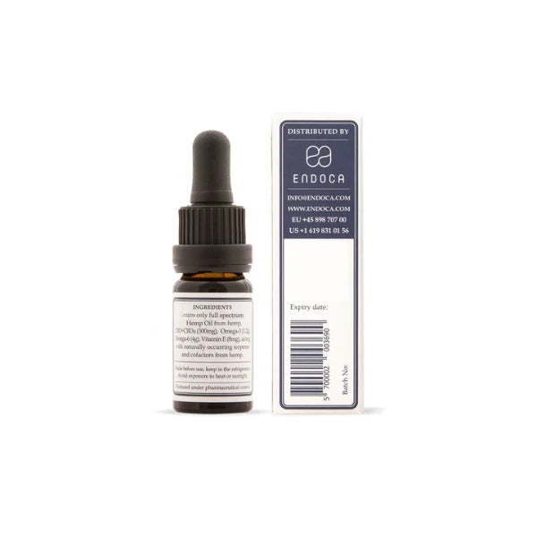 Endoca 300mg CBD+CBDa RAW Hemp Oil Drops - 10ml - ingredients | The CBD Hut