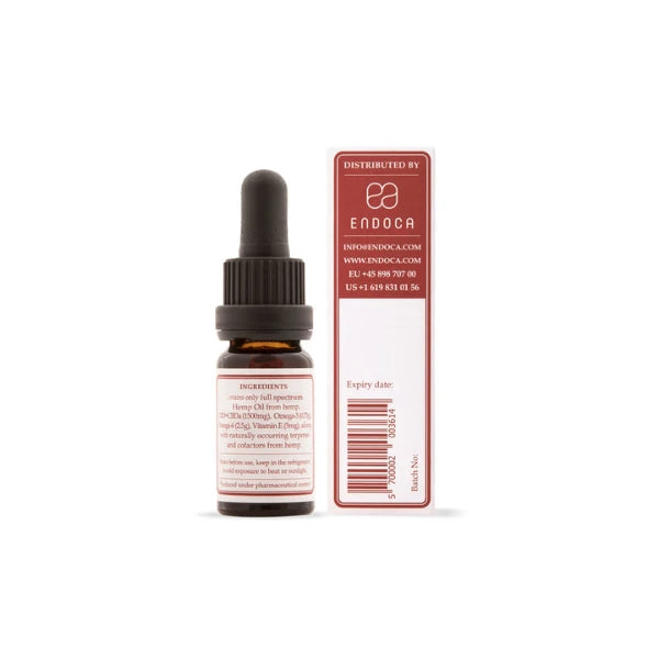 Endoca 1500mg CBD+CBDa RAW Hemp Oil Drops - 10ml - ingredients | The CBD Hut