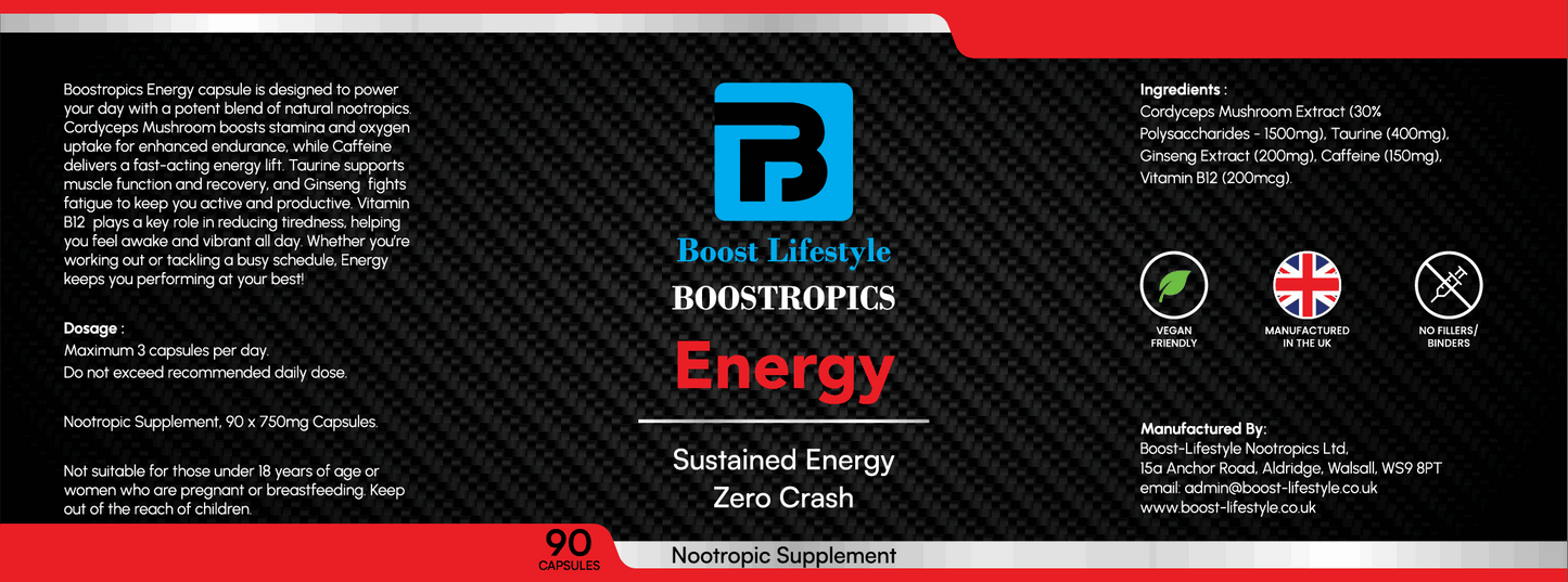 Boostropics Energy Capsules 90 Pack
