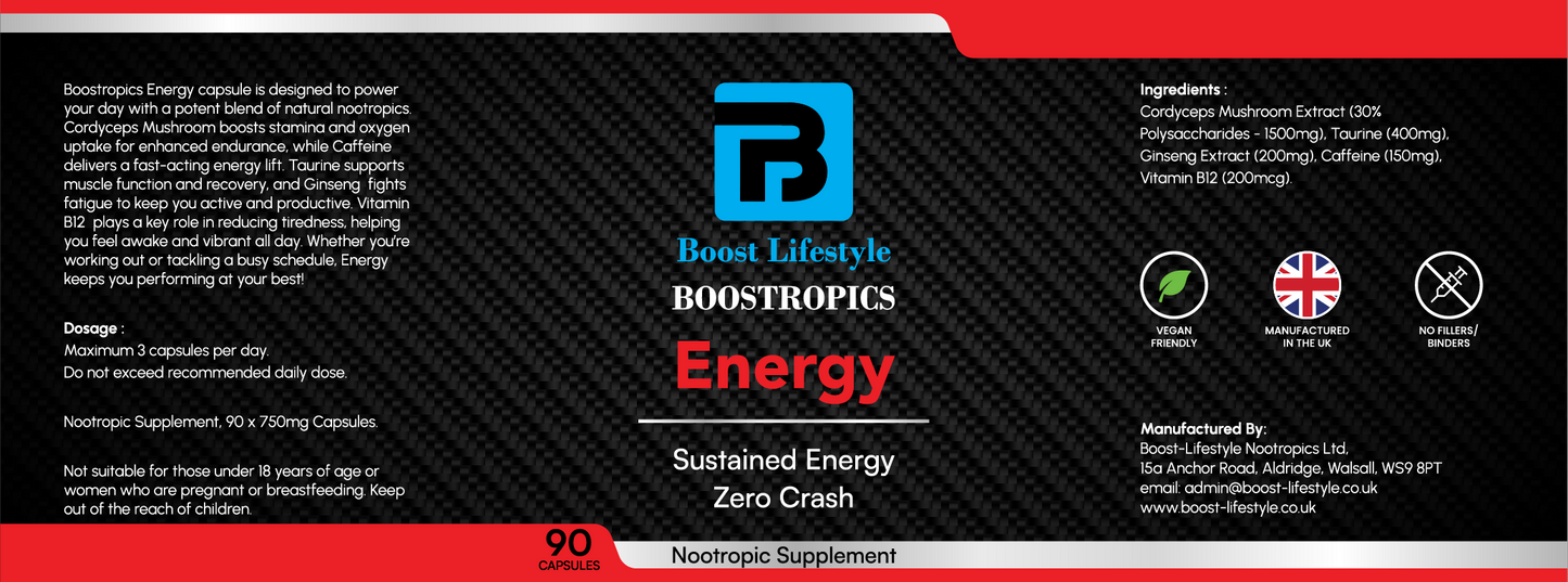 Boostropics Energy Capsules 90 Capsules