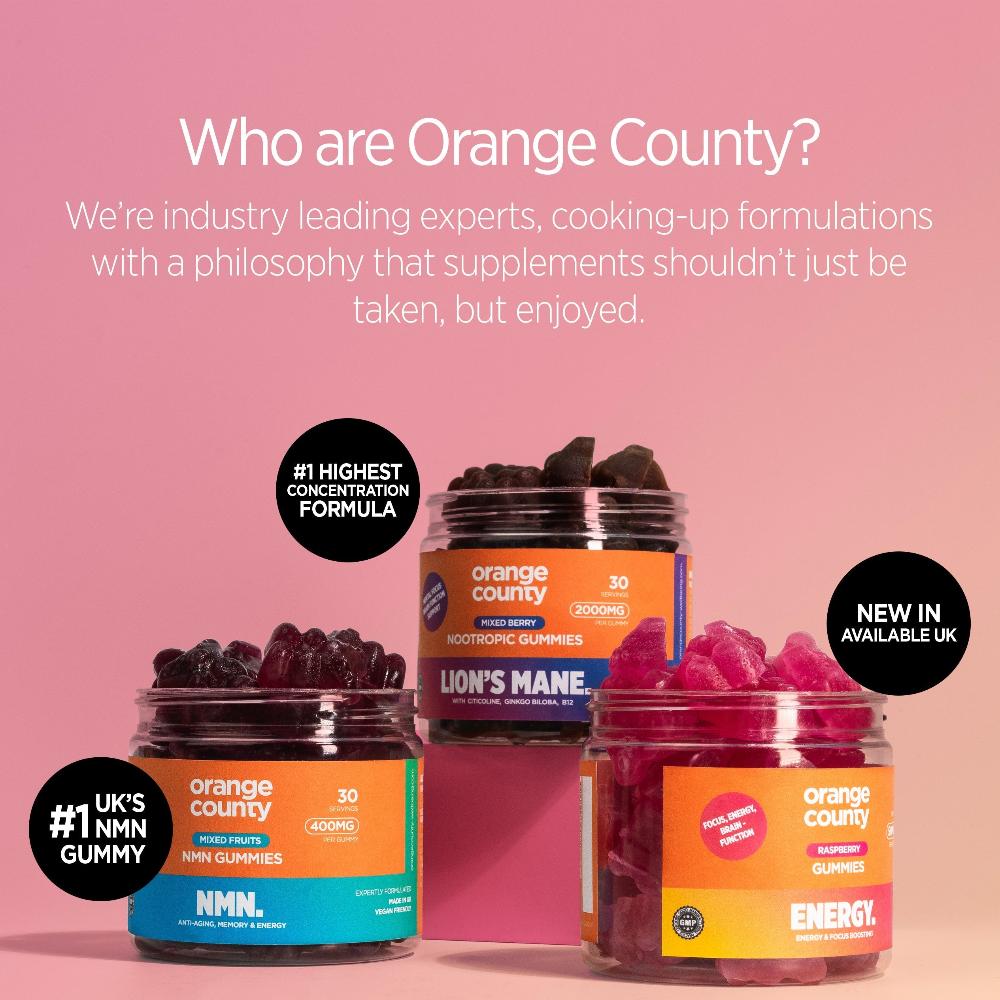 Orange County Energy | Caffeine Raspberry Gummies - Orange County CBD information | The CBD Hut