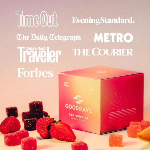 Goodrays 750mg CBD Mixed Fruit Gummies - 30 Pieces - magazine awards | The CBD Hut