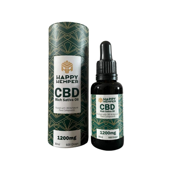 Happy Hemper 1200mg Cold Pressed CBD Oil - 30ml | The CBD Hut