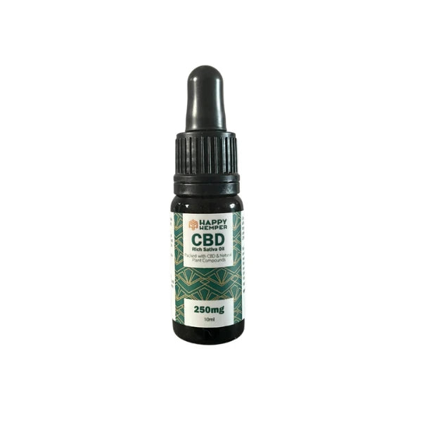 Happy Hemper 250mg Cold Pressed CBD Oil - 10ml | The CBD Hut